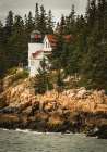 View of Maines Bass Harbor Head Lighthouse from the water. Art Print